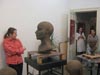 Bydgoszcz ferie 2012 - analizą konstrukcji głowy na potrzeby rysunku i rzeźby, rzeźba głowy w glinie w Rysowni Bydgoszcz